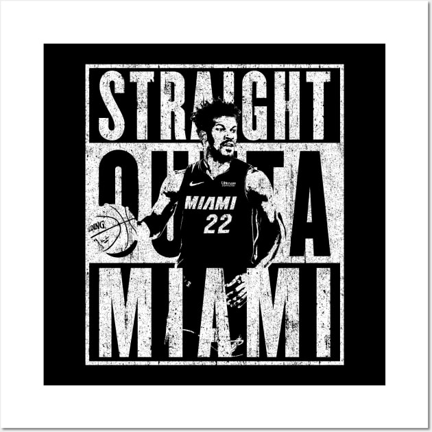 Straight Outta Miami (Jimmy Butler) Wall Art by huckblade